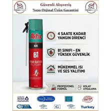 Akfix Yangına Dayanıklı Poliüretan Köpük 850 GR - B1 Sertifikalı - Orjinal Ürün