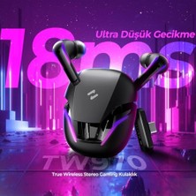 Maxi Trendy TW970 Tws Rgb Gaming Bluetooth Kulaklık - 2.4ghz ve Bluetooth Modu (Beyaz)