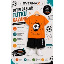 Overmax Kick In Goal Baskılı Çocuk Takım – Tişört & Şort 2’li Kombin | 1-12 Yaş Trend Yazlık Takım