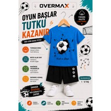 Overmax Kick In Goal Baskılı Çocuk Takım – Tişört & Şort 2’li Kombin | 1-12 Yaş Trend Yazlık Takım