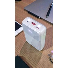 Maxi Trendy H28 10000 Mah Power Bank Pd 20W ve USB 22.5W Fast Hızlı Şarj Dahili Type C ve Lightning Kablolu Dünya Standartlarına Uygun Polymer Batarya Birebir Amper LCD Göstergeli Powerbank