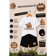 Overmax Capybara Mini Maceracı Baskılı Çocuk Takım – Tişört & Şort 2’li Kombin | 1-12 Yaş Trend Yazlık Takım