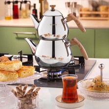 Maxi Trendy Tea Chef Orta Boy Çaydanlık Takımı 4 Parça-Kahve