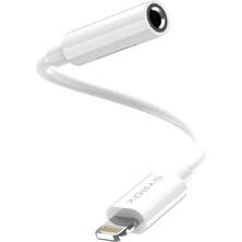 Maxi Trendy DT22L-A Lightning - 3.5mm Aux Dönüştürücü - Beyaz