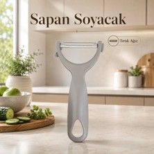Tırtıklı Paslanmaz Çelik Sapan Soyacak Meyve Sebze Soyacağı Çürük Temizleme Uçlu Ergonomik Kabuk Soyucu Sariva Home
