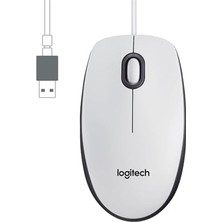 Maxi Trendy M100 USB Kablolu Mouse, Pc, Mac, Dizüstü Bilgisayar ile Uyumlu, 1000 Dpı Optik Izleme, Sağ ve Sol Elle Kullanıma Uygun, Beyaz