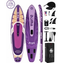 Dama Monchoria Purple 335X86X15 4 Finli Kano Koltuklu Şişme Paddle Board Sup Seti