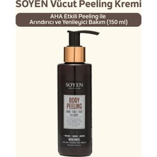 Soyen Vücut Peeling Kremi – AHA Etkili Peeling ile Arındırıcı ve Yenileyici Bakım (150 ml)