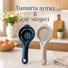 Yumurta Ayırıcı ve Çay Süzgeci 2'li Set Bpa Free Plastik Yumurta Sarısı Ayırıcı Ince Tel Süzgeç Pratik Mutfak Yardımcısı Sariva Home