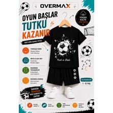 Overmax Kick In Goal Baskılı Çocuk Takım – Tişört & Şort 2’li Kombin | 1-12 Yaş Trend Yazlık Takım