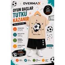 Overmax Kick In Goal Baskılı Çocuk Takım – Tişört & Şort 2’li Kombin | 1-12 Yaş Trend Yazlık Takım