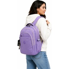 Bevitton Suya Dayanıklı Kumaş Günlük Sırt Çantası Unisex Okul Çantası 1650 Lila