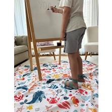 Maxi Trendy Seaworld Sıvı Geçirmeyen Çok Amaçlı Aktivite Örtüsü, Yer, Masa ve Yatak Için, Makinede Yıkanabilir, 145X150CM