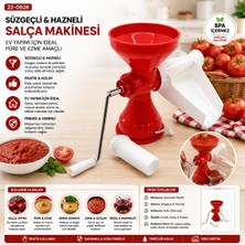 EkoAlışverişDünyam Plastik Süzgeçli - Hazneli Salça Makinesi  Metal Kollu Ev Yapımı Firesiz Pratik Kullanım BRKT-312007 (5510)