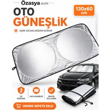 Eco Lounge Katlanabilir Araç Ön Cam Güneşliği 150X70CM Isı ve Işık Yalıtımlı Yazlık Aksesuar