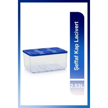 Tupperware Şeffaf Buzdolabı Gıda Saklama Kabı 2.53 L Lacivert Istiflenebilir