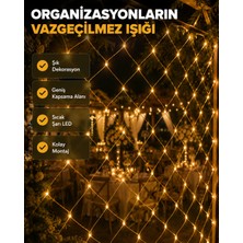Poyraz Market LED Ağ Işık Dekoratif File Aydınlatma Balkon Oda ve Bahçe Süsleme