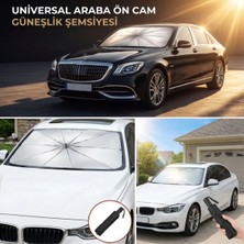 EkoAlışverişDünyam Premium Katlanabilir Araç Ön Cam Güneşliği – Şemsiye Tipi Oto Güneşlik, Uv Korumalı Isı Yalıtımlı Ön Cam Gölgelik (5510)