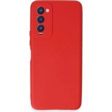 Marsilyan™- Tecno Camon 18 Kılıf First Silikon - Kırmızı