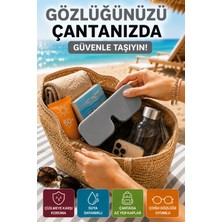 Open City Gri Katlanabilir Silikon Gözlük Kılıfı Suya Dayanıklı Esnek Koruyucu Güneş ve Numaralı Gözlük Kılıfı