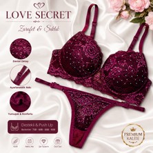 Love Secret Taşlı Dolgulu Sütyen Takımı