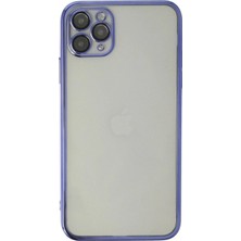 Marsilyan™- Apple Iphone 11 Pro Max Kılıf Razer Lensli Silikon - Mor