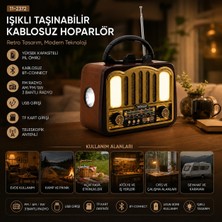 EkoAlışverişDünyam Şarjlı - Nostalji Bluetooth Ibreli Fm Radyo Mp3 USB - Tf Player Speaker PL-4702 (5510)