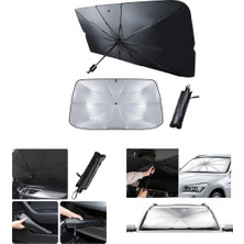 EkoAlışverişDünyam Oto - Araç Cam Güneşlik Şemsiyesi 10 Telli 78X39X130CM (5510)
