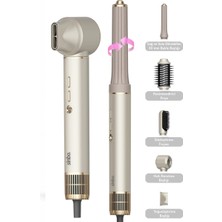 EkoAlışverişDünyam Sinbo Air Brush Saç Şekillendirme Cihazı - 5 Başlıklı - Rose Gold Renk