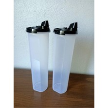 Tupperware Oval Zeytinyağlık 1.1 Lt 2'li Set - Siyah Kapak