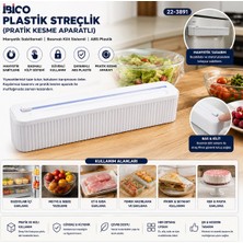 EkoAlışverişDünyam Plastik Folyo - Streçlik Film Kesici 35CM Pratik Kesme Aparatlı Manyetik Sabitleme (5510)