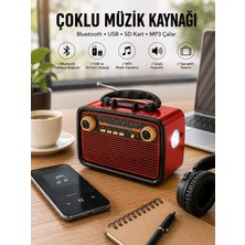 Mey ® Nostaljik Radyo Bluetooth Bağlantılı Müzik Kutusu Ahşap Najmaddin