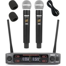 MarkEntegra Lastvoice LV-502EE Uhf Dijital 2X24 Kanal Çiftli El Telsiz Kablosuz Mikrofon