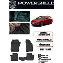 POWERSHIELD Fiat Egea Cross 2020 ve Sonrası Uyumlu Araca Özel Premium 5D Tam Uyumlu  Havuzlu Oto Paspas Takımı