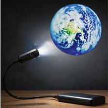 Tekno Hediye Powermaster - USB LED Atmosfer Projeksiyon Lambası | Esnek Gövdeli Dünya Projeksiyonu | Gece Lambası & Oda Dekoru