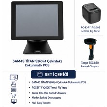 SAM4S Titan S260 4 Çekirdek Dokunmatik Pos Market Barkod Otomasyon Seti