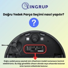 Lin Grup Roborock S5 Max Robot Süpürge Uyumlu 7'li Yedek Parça Seti