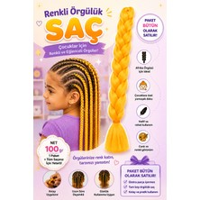 Rhea & Co. Premium Sarı Renk Ombreli Örgülük Saç  (100GR)