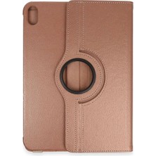 Marsilyan™- Apple Ipad 2022 10.9 (10.nesil) Kılıf 360 Tablet Deri Kılıf - Rose Gold