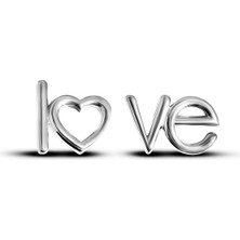Argentum Concept 925 Ayar Gümüş "love" Küpe - K076501