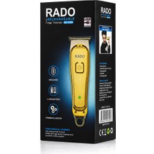 EkoAlışverişDünyam Sarı Metal Kaplama - USB Sarjlı - T Bıçak 3 Kesim Tarak - Yağ Şişe - Temizleme Fırça Saç Sakal Kesme - Traş Makine RD-3638 (5510)