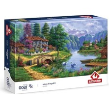 Hakay Göl Köy Temalı 1500 Parça Puzzle, Sanatseverler Için