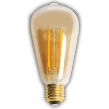 Hsc Bilişim 1 Adet Cata Ct 4350 LED Rustik Ampul 4W Amber Işık E27 Duy