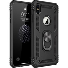 Mepa Iphone Xs Max Kılıf Sofya Yüzüklü Silikon Kapak - Siyah Najmaddin