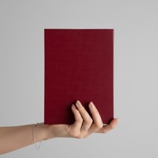 Hakay Noktalı Not Defteri, 64 Yaprak, A5 Boyut, Bordo
