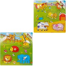 Hakay Eğitici Tahta Bultak Raptiyeli Puzzle - 5 Parça