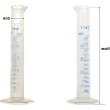 Hakay Kısa Form Mezür, Silindir Plastik, 25 ml Kapasiteli