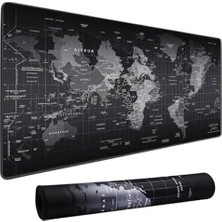 Hakay 90X40 cm Dünya Haritası Desenli Kaymaz Mouse Pad - Büyük Klavye Altlığı