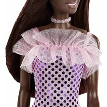 Hakay Pırıltılı Barbie - Pembe Pullu Elbise Siyahi