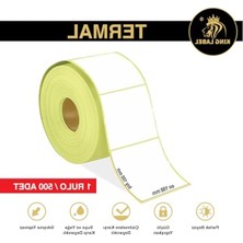 Hakay Termal Barkod Etiketi, 100X100MM, 6 Rulo, Toplamda 3000 Etiket
